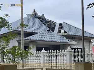 dự án thi công mái tôn giả ngói trọn gói tại sóc sơn hà nội