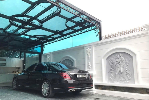 làm mái nhựa trước sân tại thạch thất hà nội