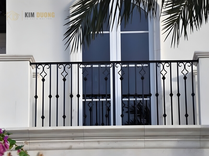 công trình lan can ban công sắt do kim dương thi công