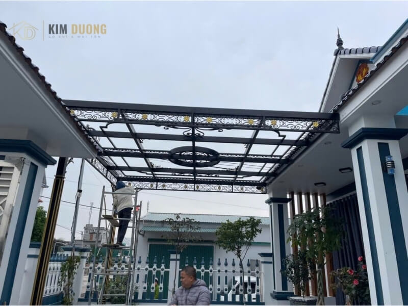 mái kính hiện đại của công trình do kim dương thi công tại Vĩnh Phúc