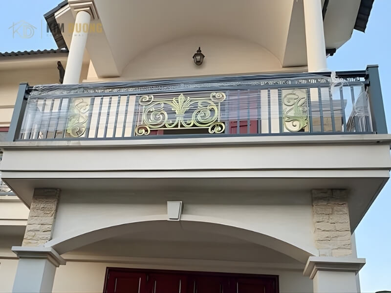 mẫu lan can ban công đẹp cho khách hàng của kim dương tại mê linh hà nội