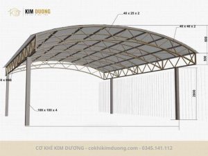 thiết kế tôn vòm mái hiên đẹp