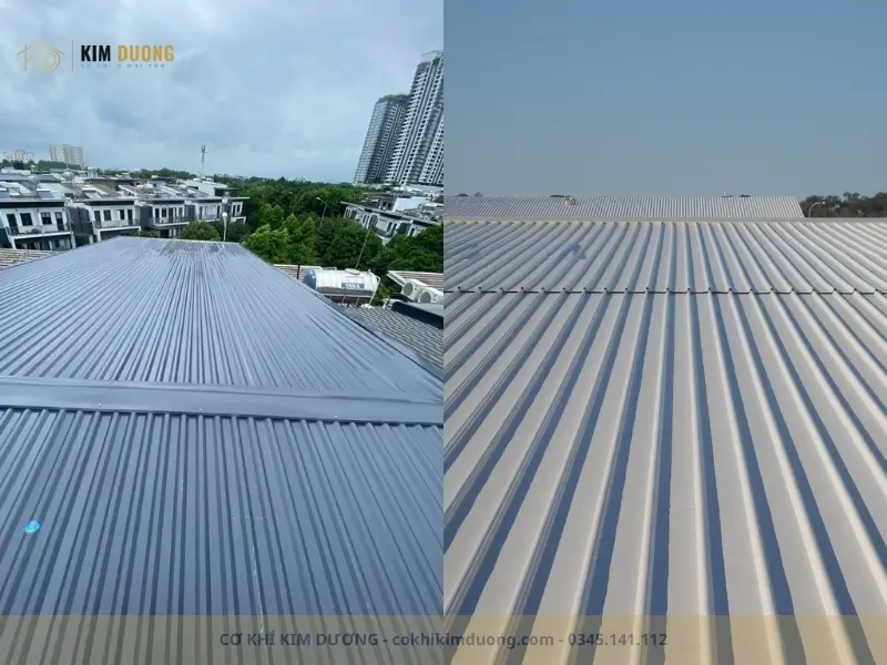 so sánh mái tôn phẳng và mái tôn sóng