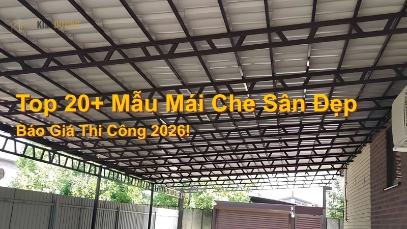 mẫu mái che sân đẹp